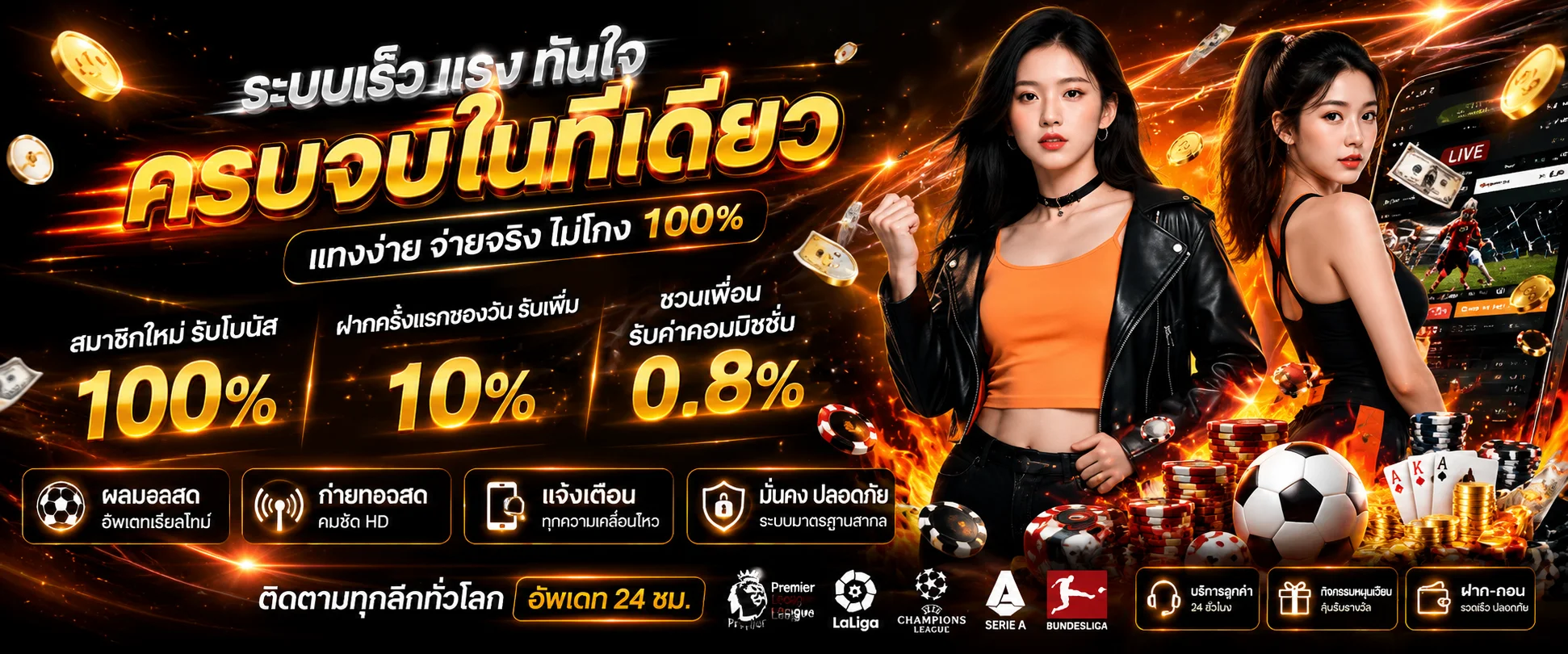 ผลบอลสด UFASIX9 อัปเดตทุกลีกดัง พรีเมียร์ลีก ลาลีกา ไทยลีก แบบเรียลไทม์