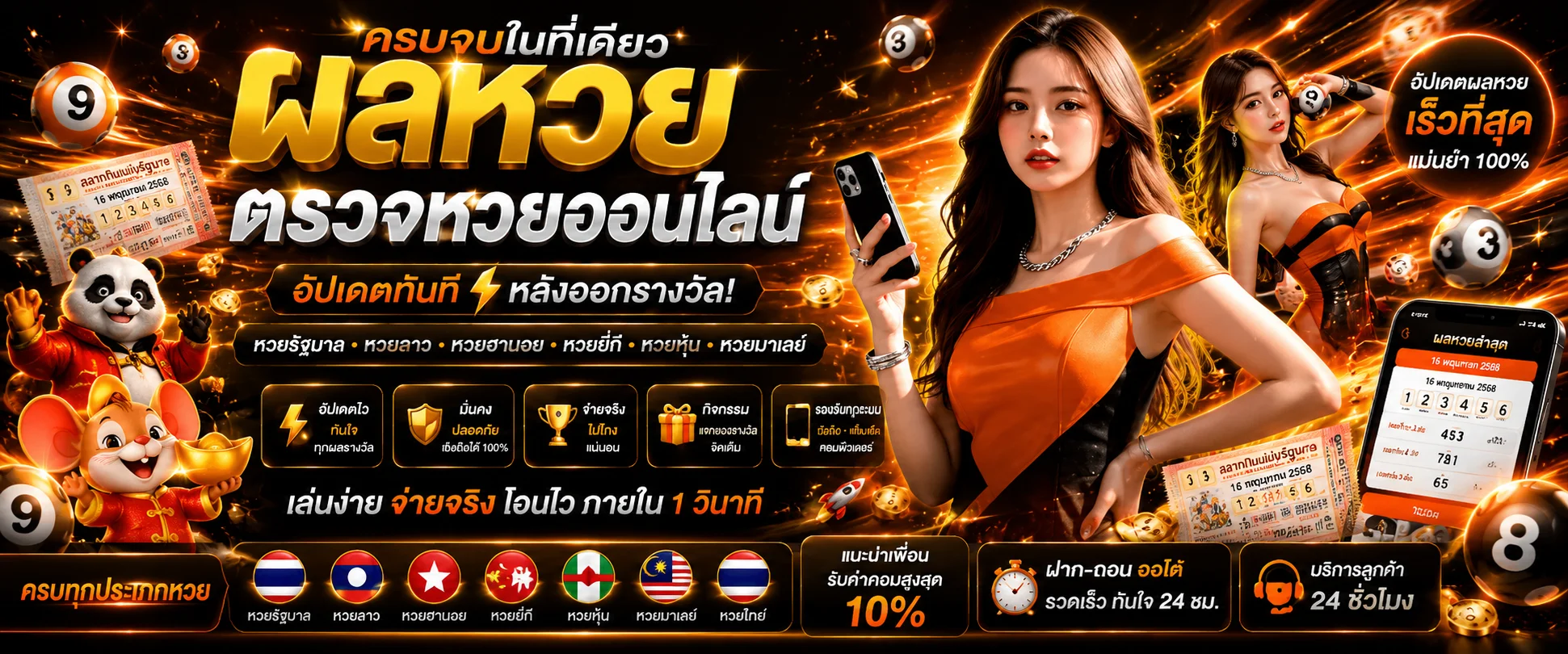 ผลหวย UFASIX9 สลากกินแบ่งรัฐบาล หวยลาว หวยหุ้น หวยยี่กี อัปเดตทันทีที่ออก